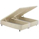 Ver imagem 1 de Cama Box Bau Casal Bipartido Poliester(1.38x1.88):bege