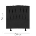 Ver imagem 2 de Cabeceira Estofada Bélgica 100cm Solteiro Para Cama Box Quarto Suede Preto - Gat Magazine