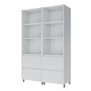 Ver imagem 5 de Armário 4 Portas 4 Gavetas 100% MDF Rainha Branco