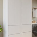 Ver imagem 6 de Armário 4 Portas 4 Gavetas 100% MDF Rainha Branco
