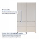 Ver mais imagens de Armário 4 Portas 4 Gavetas 100% Mdf Rainha