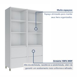 Armário 4 Portas 4 Gavetas 100% Mdf Rainha - 2