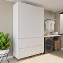 Ver imagem 3 de Armário 4 Portas 4 Gavetas 100% Mdf Rainha