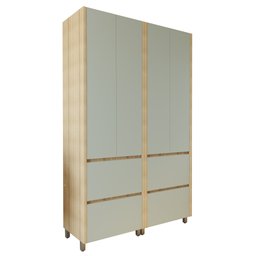 Armário 4 Portas 4 Gavetas 100% Mdf Rainha - 10