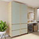 Ver imagem 2 de Armário 4 Portas 4 Gavetas 100% Mdf Rainha