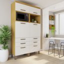 Ver imagem 1 de Armário 4 Portas 6 Gavetas 100% Mdf Princesa