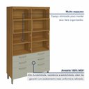 Ver imagem 2 de Armário 4 Portas 6 Gavetas 100% MDF Princesa Bege/Freijó/Off White