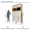 Ver imagem 7 de Armário 4 Portas 6 Gavetas 100% Mdf Princesa