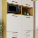 Ver mais imagens de Armário 4 Portas 6 Gavetas 100% MDF Princesa Bege/Freijó/Off White