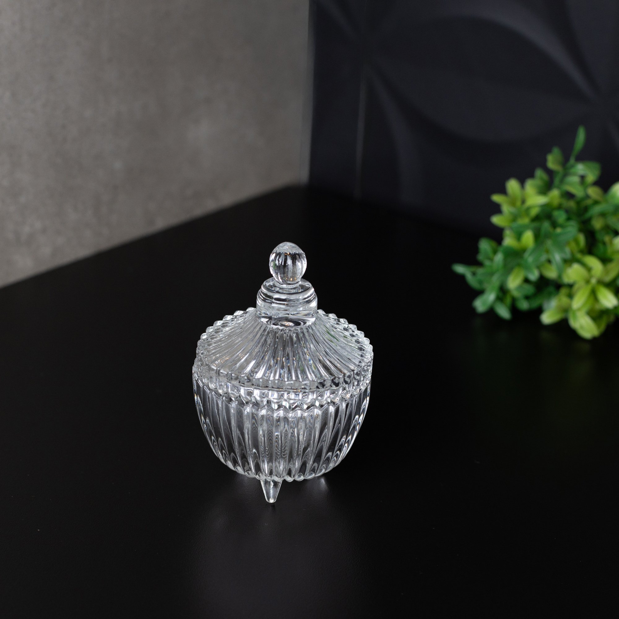 Potiche Decorativa com Pé de Cristal Carrossel - 6,5x6,5x10cm - Lyor - 6 Unidades - 3