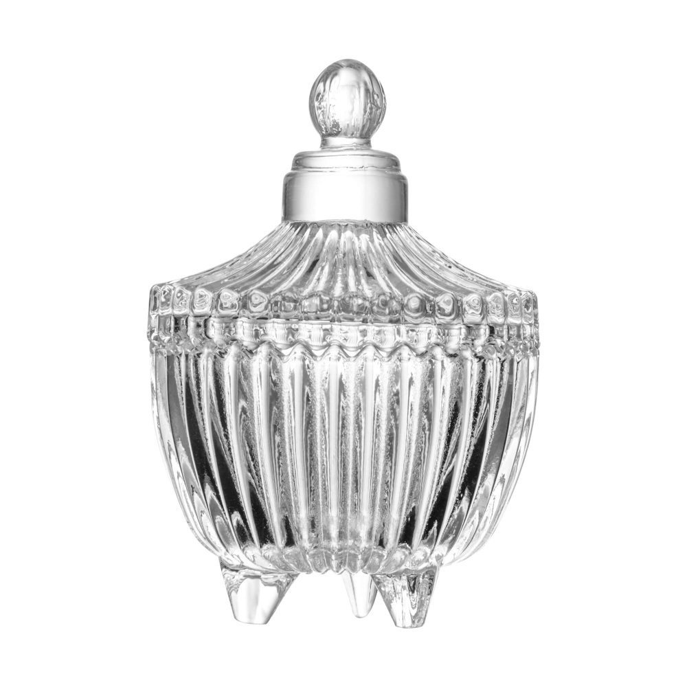 Potiche Decorativa com Pé de Cristal Carrossel - 6,5x6,5x10cm - Lyor - 6 Unidades