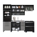 Ver imagem 4 de Cozinha Modulada Compacta 4 Peças Torre Quente Diamante Cinza/Chumbo/Titânio