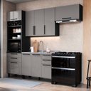 Ver imagem 1 de Cozinha Modulada Compacta 4 Peças Torre Quente Diamante Cinza/Chumbo/Titânio