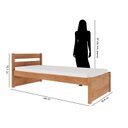 Ver imagem 4 de Cama Solteiro em Madeira Maciça 0,90x190cm Unique Yescasa Marrom/Amendoa