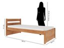 Ver imagem 4 de Cama Solteiro em Madeira Máciça 0,90x190cm Unique Yescasa Marrom/Amêndoa