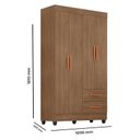 Ver imagem 3 de Guarda Roupa Solteiro Lite Ambiente 4 Portas Carvalho Oak - Móveis Leão