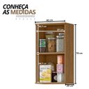 Ver imagem 2 de Módulo de Cozinha Armário Aéreo Vertical com Porta 40cm - Toscana Freijó