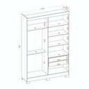Ver imagem 2 de Guarda-roupa Solteiro 4 Portas 2 Gavetas - Cinamomo Off White - Aramóveis