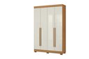 Ver imagem 1 de Guarda-roupa Solteiro 4 Portas 2 Gavetas - Cinamomo Off White - Aramóveis
