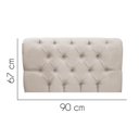 Ver imagem 2 de Painel Cabeceira Estofada Paris 90cm Cama Box Solteiro Suede Bege- Mabe Magazine