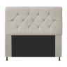 Cabeceira Casal C/ Strass 140 Cm para Cama Box Suede Bege - 1