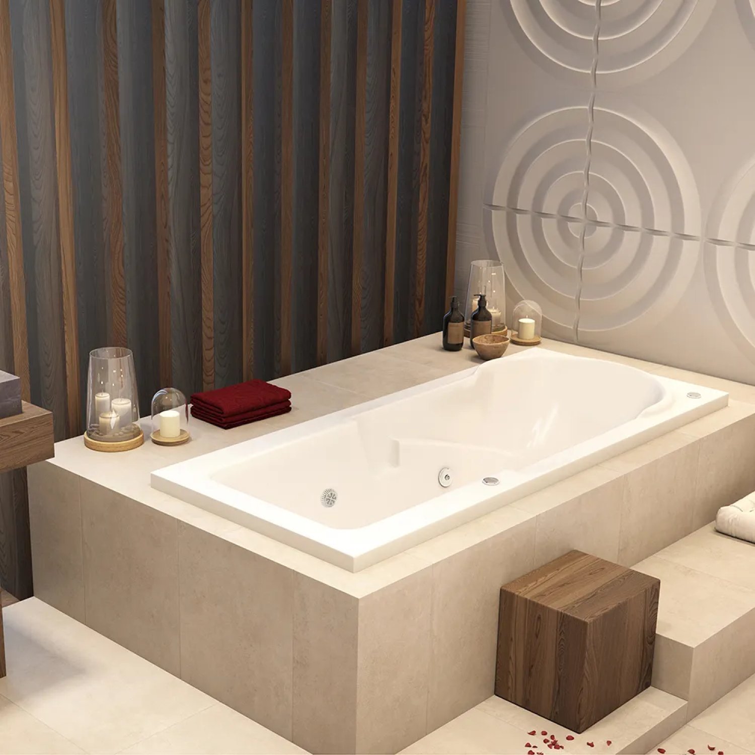 Banheira de Hidromassagem Capri Luxo 135x80x46cm - P1 - sem Aquecedor - Branco - 1