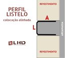 Ver imagem 2 de Perfil Listelo "U",  Aço Inox 304, Escovado, Bronze -9 x 30 x 9 x 2000 mm