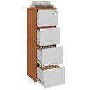 Ver imagem 5 de Armário Arquivo com Chave 4 Gavetas Corp A06 Freijó/branco - Mpozenato