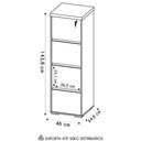 Ver imagem 4 de Armário Arquivo com Chave 4 Gavetas Corp A06 Freijó/branco - Mpozenato