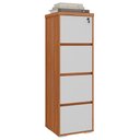 Ver imagem 1 de Armário Arquivo com Chave 4 Gavetas Corp A06 Freijó/branco - Mpozenato