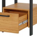Ver imagem 5 de Mesa Auxiliar para Escritório 01 Gaveta Industrial Batel D03 Freijó Preto Fosco - Lyam Decor