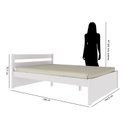 Ver imagem 4 de Cama Casal em Madeira Maciça 140x190 Unique Yescasa