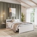 Ver imagem 1 de Cama Casal em Madeira Maciça 140x190 Unique Yescasa