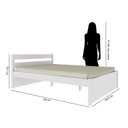 Ver imagem 4 de Cama Casal em Madeira Maciça 140x190 Unique Yescasa Branco
