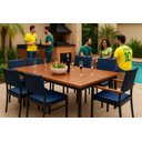 Ver imagem 1 de Conjunto Mesa 8 Cadeiras Externa Brisa Náutica - Solara