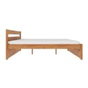 Ver imagem 4 de Cama Casal em Madeira Máciça 140x190 Unique Yescasa Marrom/Amêndoa