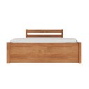 Ver imagem 5 de Cama Casal em Madeira Máciça 140x190 Unique Yescasa Marrom/Amêndoa