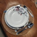 Ver imagem 2 de Jogo 6 Pratos de Porcelana com Estampa Floral Germer Fundos Redondos 23cm Garden