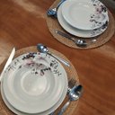 Ver imagem 6 de Jogo 6 Pratos de Porcelana com Estampa Floral Germer Fundos Redondos 23cm Garden