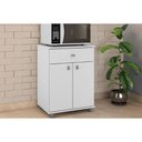 Ver imagem 1 de Gabinete Lavanderia Balcão Multiuso ASM168 c/ 2 Portas e 1 Gaveta Branco - Movelbento