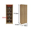 Ver imagem 2 de Armário para Escritório 02 Portas Me4105 Amêndoa Tecnomobili