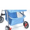 Carrinho Passeio Pet Cachorro Cães e Gatos com Cesto e Porta Copos Azul - Baby Style - 3