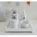 Ver imagem 2 de Kit Higiene Porcelana Bebê Banho Cuidado Quarto Meninos Maternidade K014 Cavalo - Prata