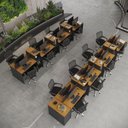 Ver imagem 1 de Estação de Trabalho 16 Lugares Office Noruega 16 Mesas 12 Armários 1 Aparador - Via Nossa -