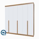 Ver mais imagens de Guarda-roupa Casal 6 Portas 6 Gavetas 100% Mdf Lisboa