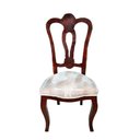 Ver imagem 1 de Cadeira para Cozinha Mesa de Jantar Madeira com Estofado Bege 110x51x56cm