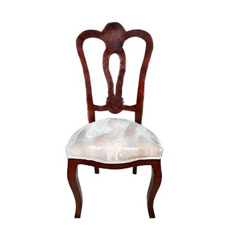 Cadeira para Cozinha Mesa de Jantar Madeira com Estofado Bege 110x51x56cm