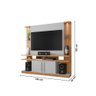Home Painel York Tv até 60 Polegadas com Led 2 Portas Naturalle/off-white/ripado - 4