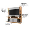 Home Painel York Tv até 60 Polegadas com Led 2 Portas Naturalle/off-white/ripado - 3