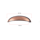 Ver imagem 2 de Puxador Concha Colonial Cristaleira Porta Gaveta Barato 4 Und.: Cobre Escovado